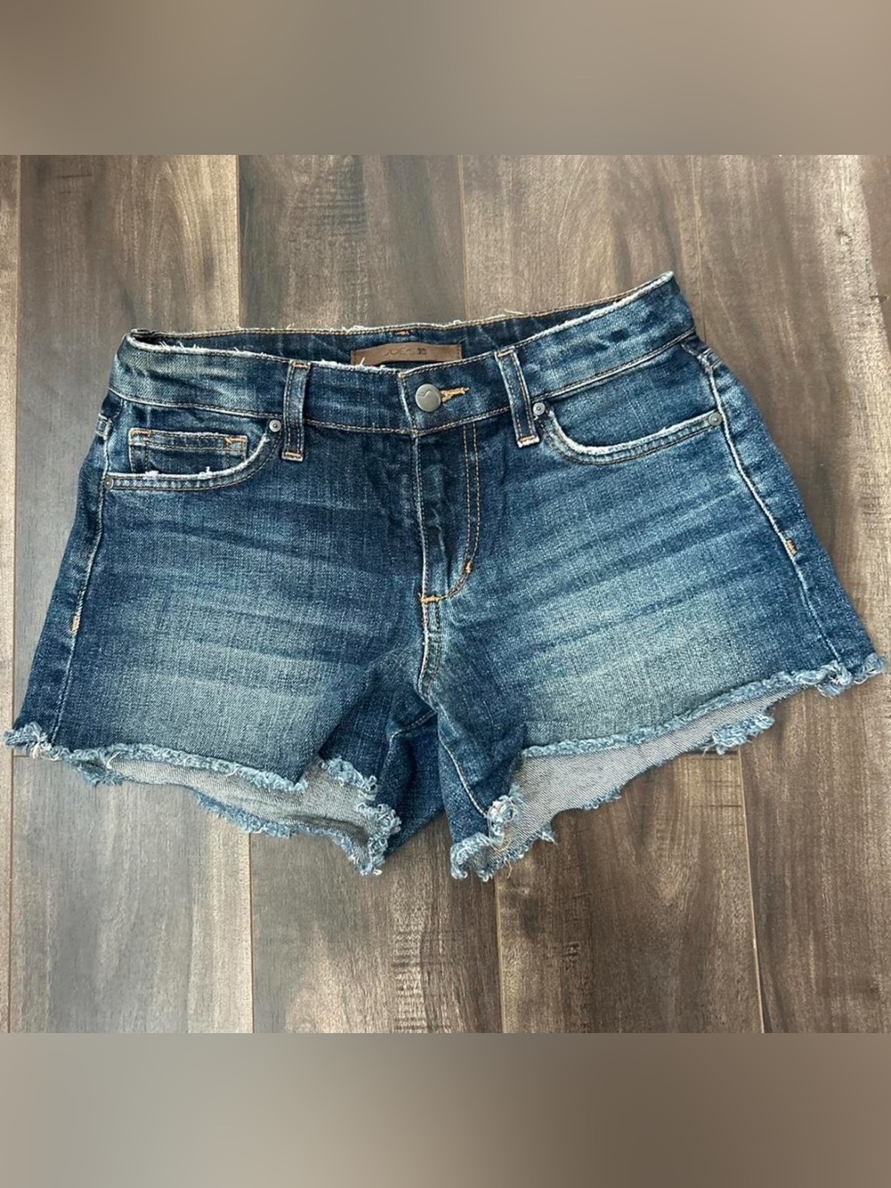 Joe's Jeans Dark Blue Distressed Denim Cutoff Shorts